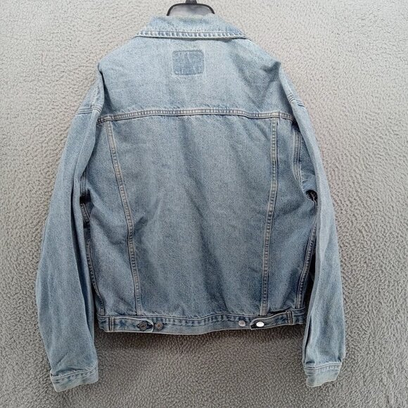 Vtg Gap Denim Jacket Mens Medium Blue Trucker Type II Jean 1993 Warming Pockets - Picture 6 of 7